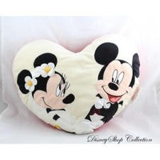 Coussin Mickey et Minnie DISNEYLAND RESORT PARIS Mariage coeur Disney 40 cm
