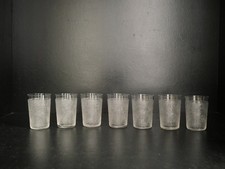 7 verres gobelet a thé en cristal dégagé à l'acide Baccarat St Louis Val Lambert