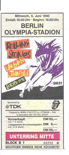 Rare ticket billet - rare, concert