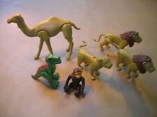 LOT ANIMAUX PLAYMOBIL / BEBE TYRANNOSAURE, CHAMEAU, 3 LIONS, 1 SINGE / TB ETAT