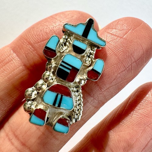 Zuni kachina dancer pendant - zuni,