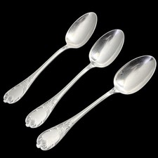 3 Cuillères CHRISTOFLE  Modèle  Marly Louis XV métal argenté