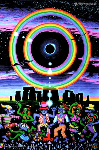 Affiche lumière noire fluo - noire,