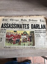 WW2 JOURNAL NEWSPAPER CHICAGO DAILY TRIBUNE 25 DECEMBRE 1942 ASSASSINATES DARLAN