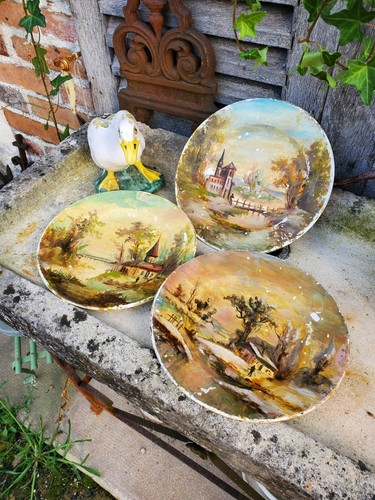 Ancien assiettes plates - 3,