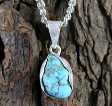Naturel Arizona Bleu Turquoise 8.15 CT Certifié Pierre Précieuse Homme Pendentif