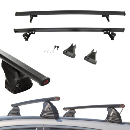 Acier noir barres toit - noir, pour