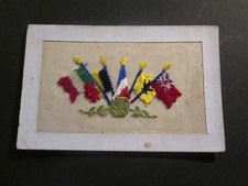 Carte postale ancienne brodee