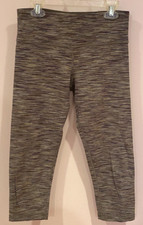 Womens Lululemon Wunder Under Wee Are From Space Gray Black Crop Capri Pants 4