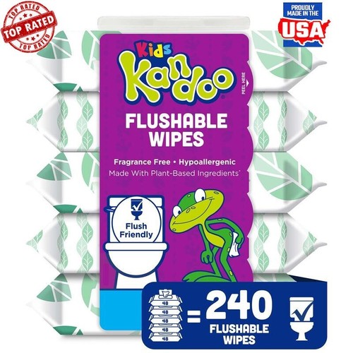 Flushable wet wipes - kids, potty