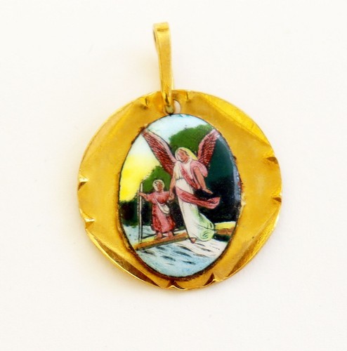 Médaille emaillée ange - médaille,