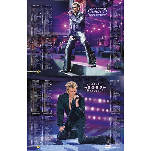 Calendriers johnny poste - johnny, la