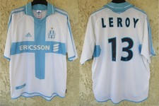 Maillot OLYMPIQUE de MARSEILLE OM 2001 LEROY n°13 ADIDAS vintage shirt jersey L