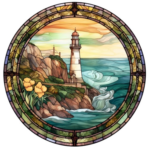 Autocollants phare vitraux - 9, x