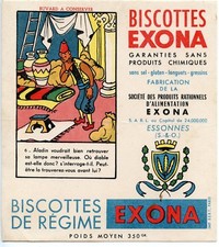 BUVARD PUBLICITAIRE BISCOTTES EXONA / ALADIN