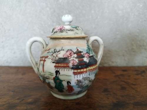 Pot sucre decor chinois - À,