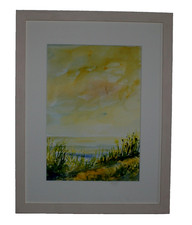 Paysage aquarelle dune - paysage,