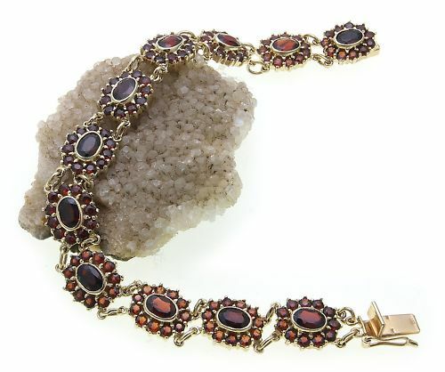 Bracelet avec grenat - bracelet, or