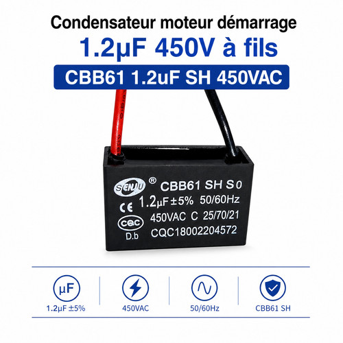 Condensateur moteur démarrage