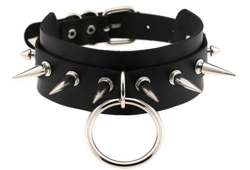 Collier soumise cuir - en, "cuir"
