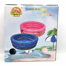 Piscine Gonflable 3 Anneaux Ronde Pour Enfants Plage Mer 150Cm Sus