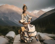 lladro Porcelaine Art Lladro, Danseuse Espagnole de Flamenco ED. 1986 Vintage .