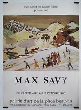 Savy Max Galerie d'art de la place Beauvau 1980 Affiche Originale Exposition