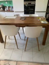 Lot de 4 chaises scandinaves SARA blanches pour salle à manger