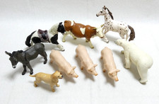 PAPO LOT 9 ANIMAUX DE LA FERME COCHONS CHEVAL CHIEN ANE VACHE JOUETS ENFANTS