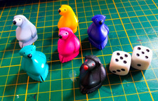 LOT DE 6 PIONS ET 2 DéS MULTIJEUX IMPECCABLES