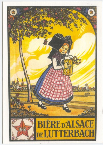 Carte postale bière alsace - carte,