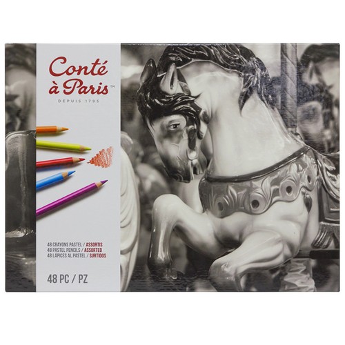 Boîte crayons pastel - boîte, 48
