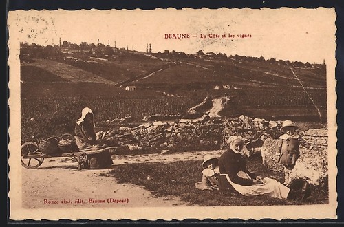 Cpa beaune côte et les - beaune,,