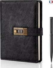 WEMATE Journal Intime Code, A5 Journal en Cuir PU avec 240 Pages, Vintage Diary