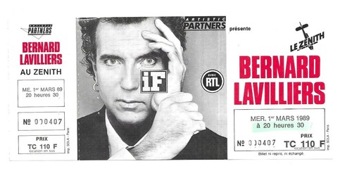 Rare ticket billet concert - rare,