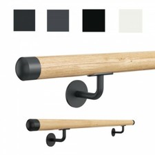 Main Courbe En Chêne Ø 42,4Mm Bois Massif Longueur 70-200Cm GPDS 242/RAL