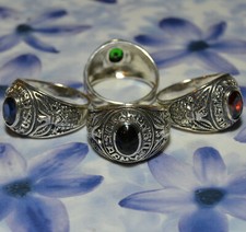 Chevalière T70 Rhodié US Army Onyx 10mm Argent Massif 925 Dolly-Bijoux