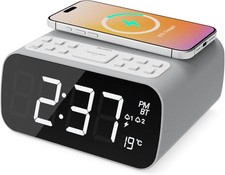 Radio-réveil Bluetooth, station de charge, thermomètre, dimmable, Majority Da...