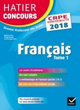 Hatier concours crpe 2018 - français ... - Micheline Cellier - V364322