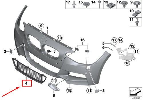 Grille inférieure - , de