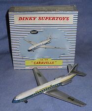 DV4126A DINKY TOYS FR CARAVELLE SE210 BIREACTEUR Ref 60F ETAT MOYEN EN BOITE