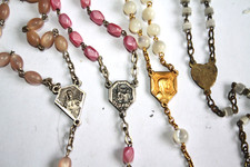 4 ANCIEN CHAPELET perles de