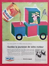 SAVIGNAC Publicité de presse: Automobile  Huile MOBILOIL Spécial MOBIL  1959
