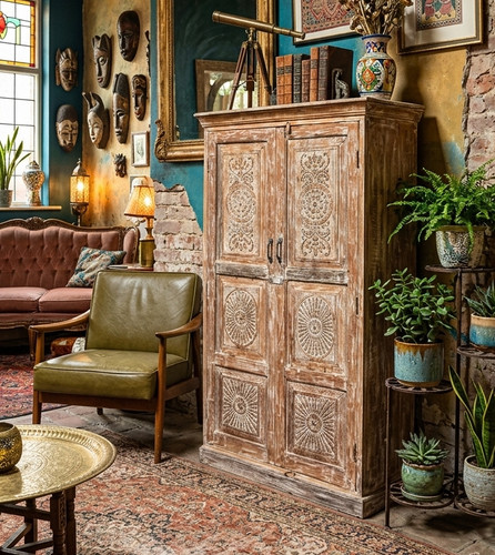 Antique style wardrobe armoire - antique,