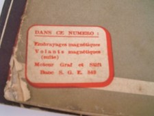 ELECTRO DIESEL EMBRAYAGES VOLANTS MOTEUR GRAF ET STIFT. BANC SGE 849. JUIN 1952