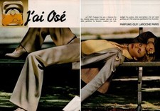 Publicité papier Parfum. Perfume ad. LAROCHE J'ai Osé 1977 double page