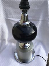 GRANDE LAMPE VINTAGE 1970 SEE DELMAS BOULE BARBIER JANSEN CHARLES METAL CHROME
