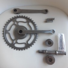 Ancien pédalier "haricot"  44 dents/160mm + jeu pédalier vélo 1900