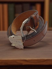 Ceinture homme cuir vintage Yves, ancien modèle Made in France rétro élégant