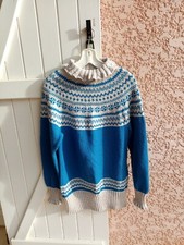 PULL JACQUARD FAIT MAIN  NEUF